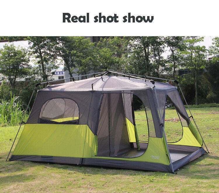 Cheap Goat Tents Outdoor Camping Automatic Tent 4 8 People Double layer Rainproof Beach One Bedroom One Living Room Ultra large Tent Tents 